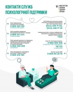Якщо відчуваєте емоційну напругу, страх, паніку чи інші емоції, з якими вам важко впоратися самотужки — зверніться по допомогу до фахівців