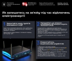 Як залишатись на зв’язку під час відключень електроенергії. Інфографіка