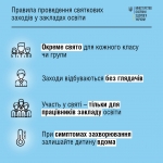 Правила проведення святкових заходів у закладах освіти