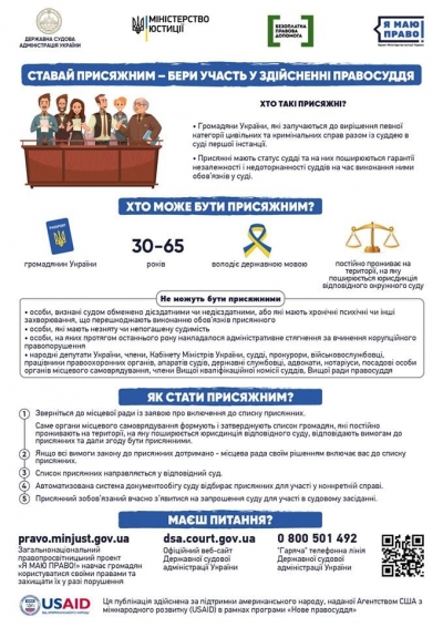 Друзі, розпочинаємо правопросвітницьку кампанію &laquo;Я маю право бути присяжним&raquo;?