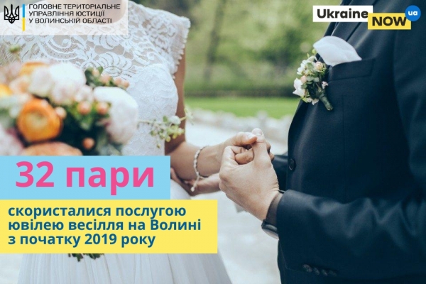 Запрошуємо скористатися послугою ювілею весілля