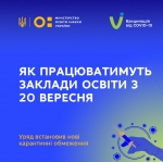 Як працюватимуть заклади освіти з 20 вересня – Уряд встановив нові карантинні обмеження