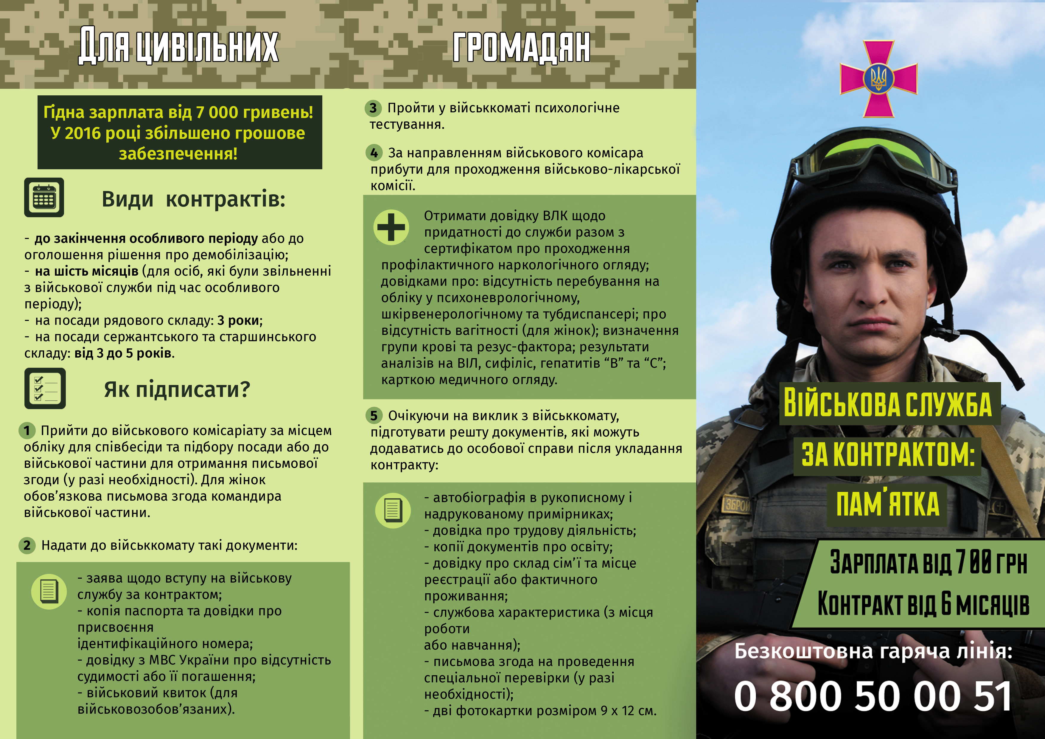 Буклет 1 сторона